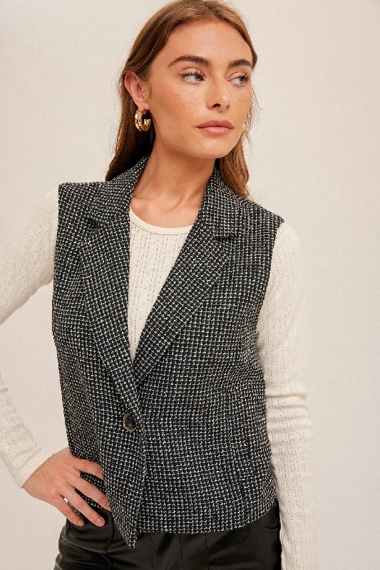 Tweed Crop Vest