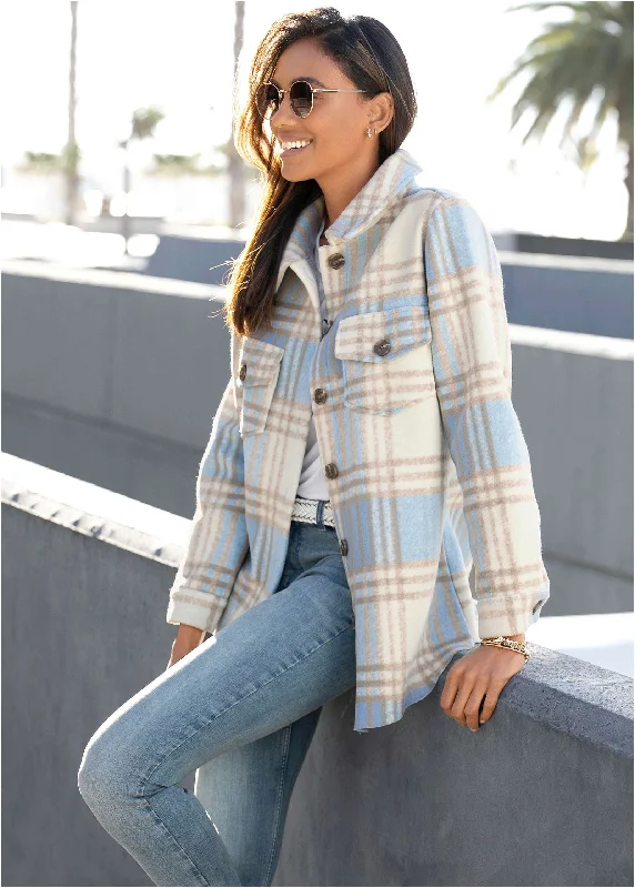 Plaid Jacket - Blue Multi