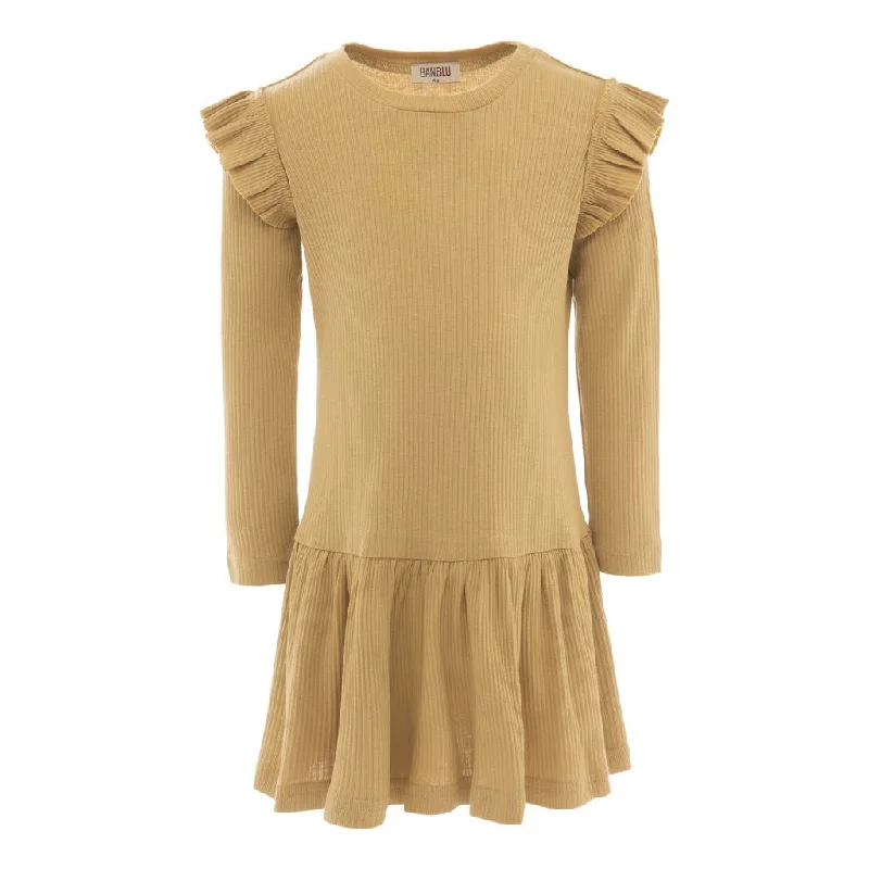 Yellow Biscotti Modal Ruffle Dress