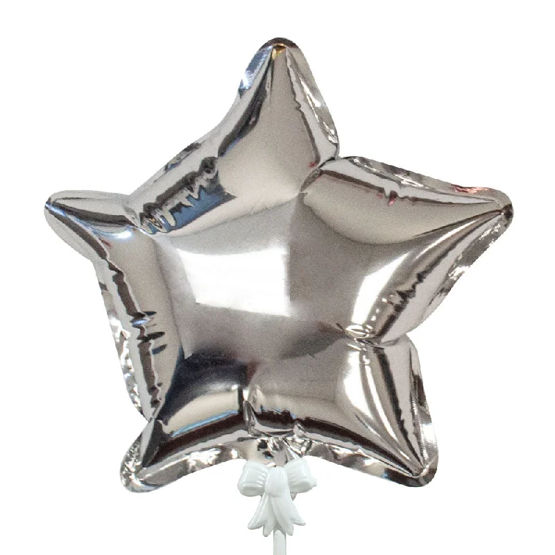 6 inch SELF-INFLATING STAR - SILVER