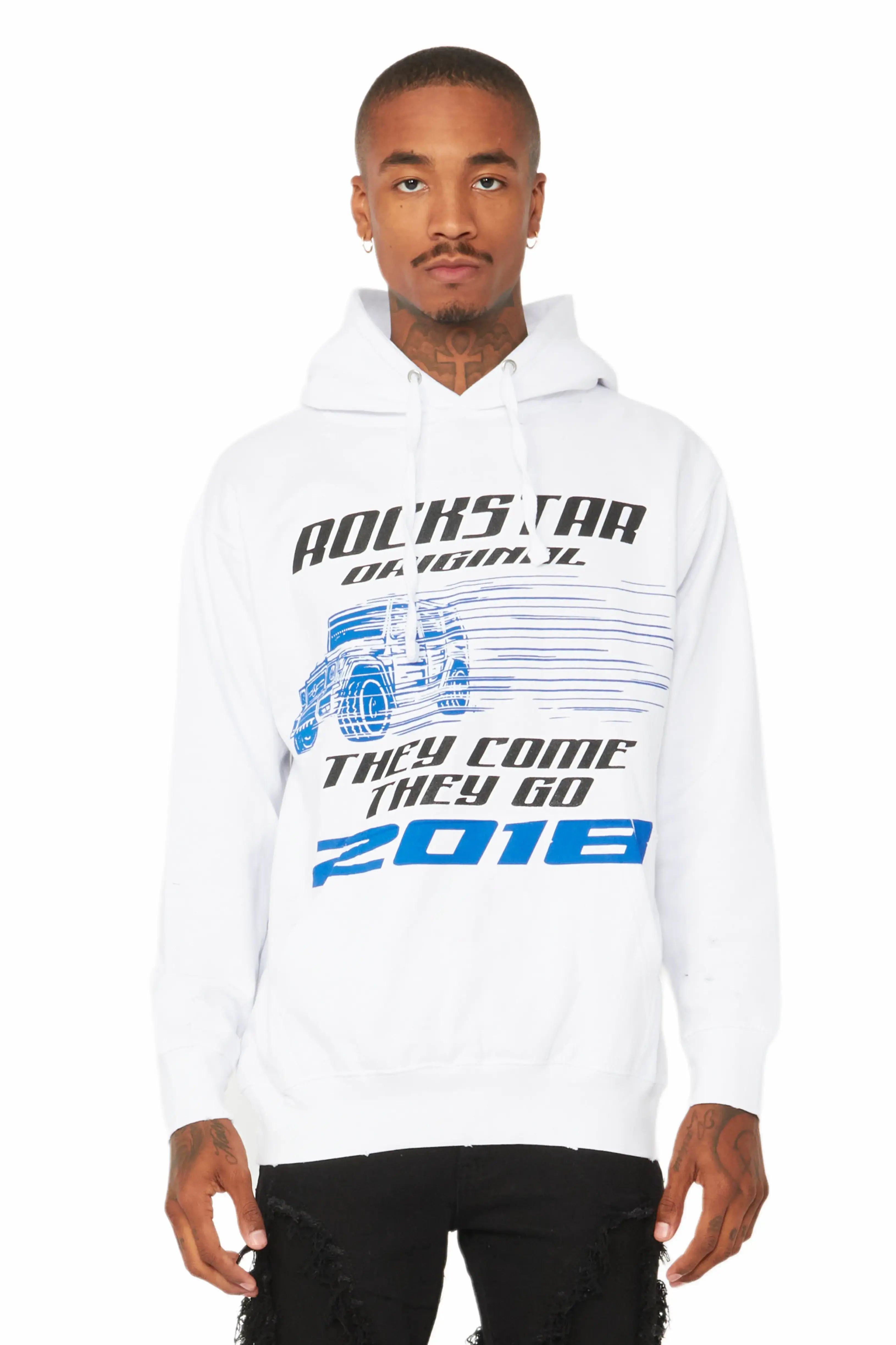 Jago White Graphic Hoodie