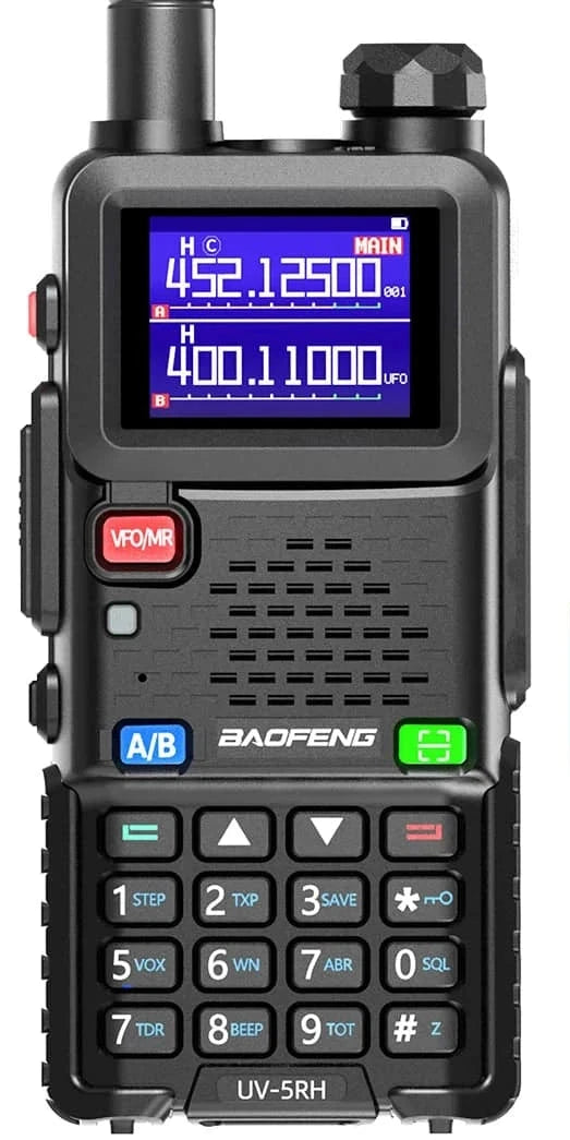 Baofeng UV-5RH Pro Max 15W Air Band Walkie Talkie Wirless Copy Frequency Tri-power Type-C NOAA Long Range 5RM Ham Two Way Radio