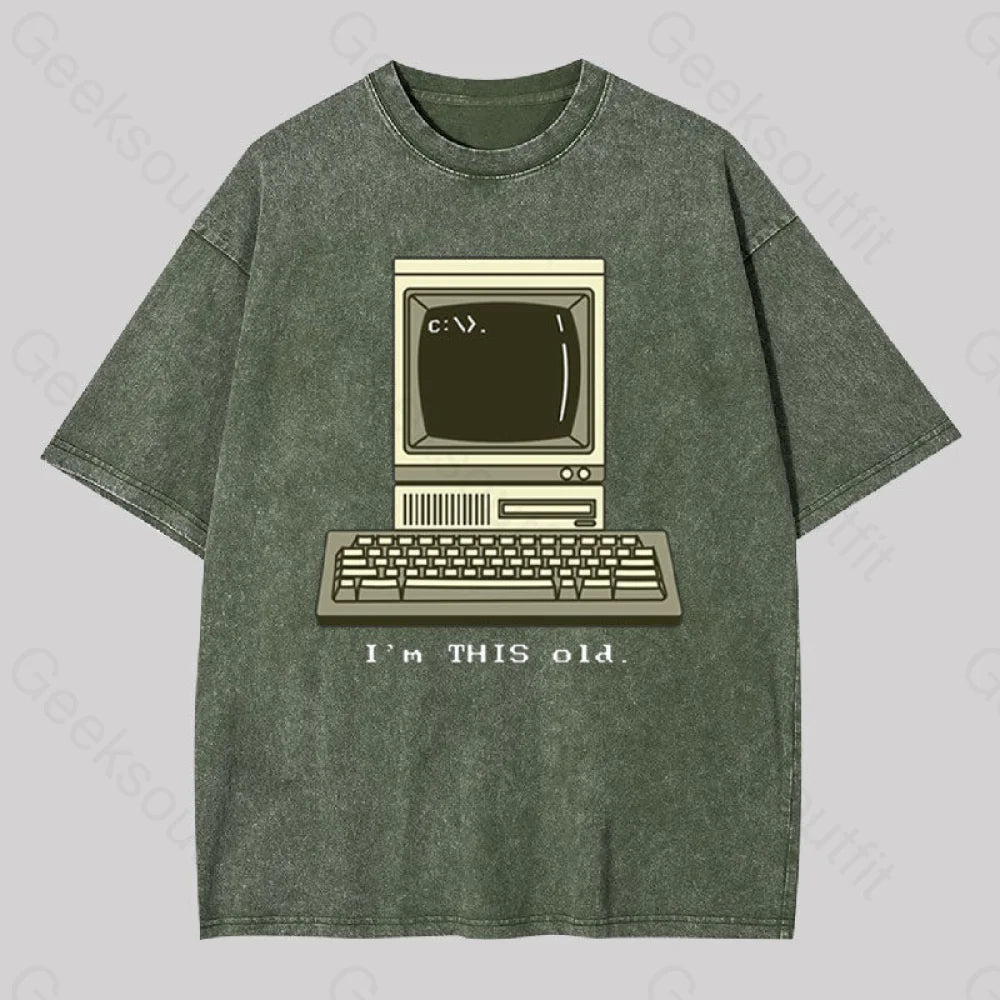 I'm This Old Geek Washed T-shirt