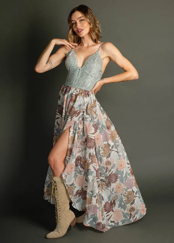 Katharina Dress in Ecru Floral