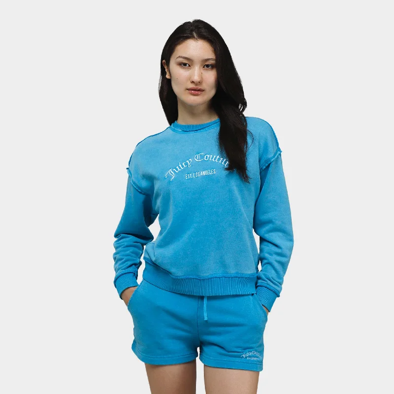 Juicy Couture Women's Embroidered Pullover Sweatshirt / Wave