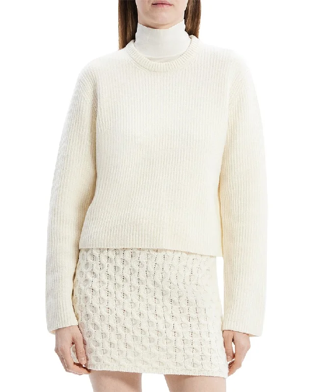 Theory Boxy Wool & Cashmere-Blend Sweater