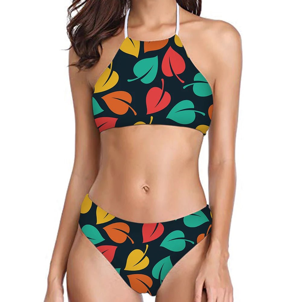 Plus Size Women's Colorful Swimsuits - Sexy Fashion Swimsuits with Straps