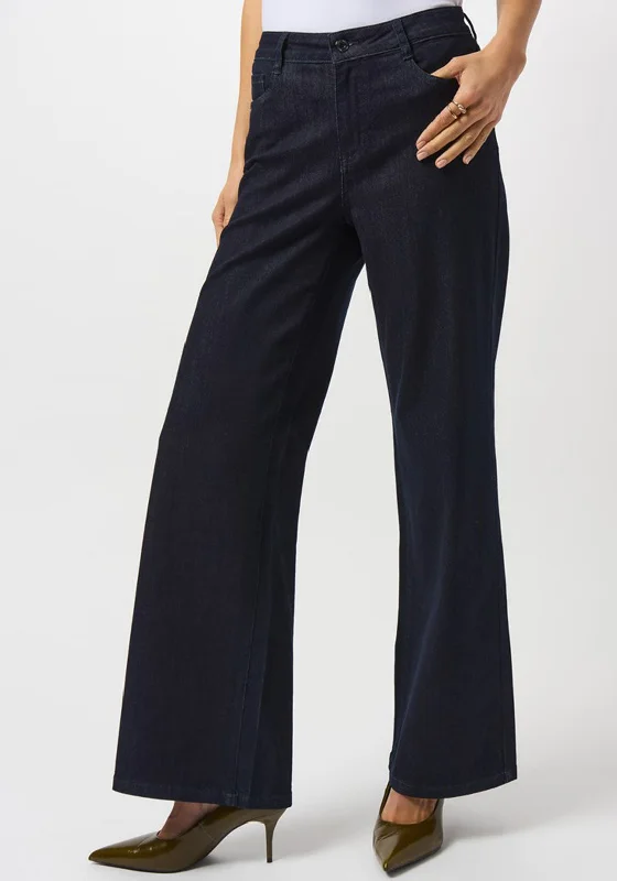 Joseph Ribkoff Wide Leg Jeans, Dark Denim Blue