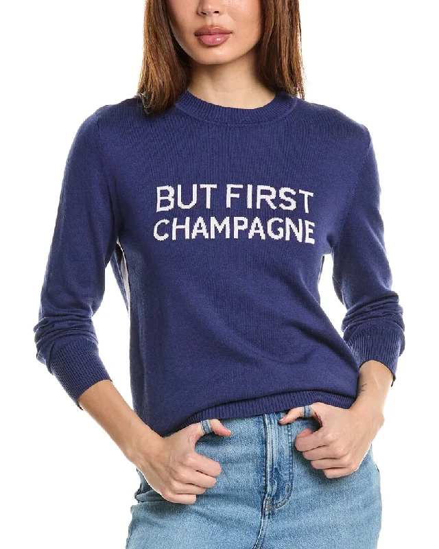 Hannah Rose Let's Toast Cashmere-Blend Sweater