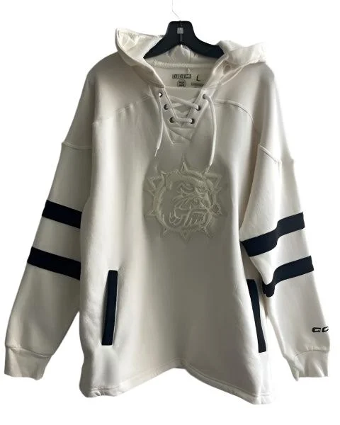 CCM Ivory Shoe-lace Jersey Hoodie