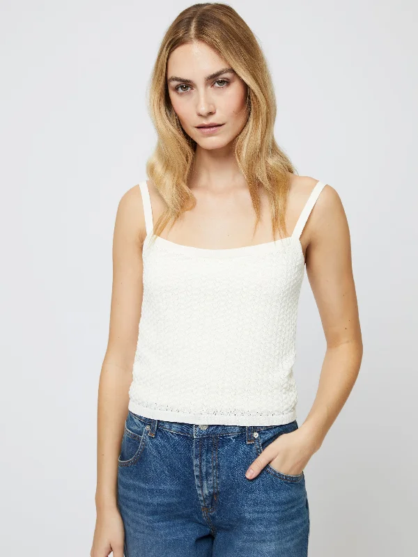 Cotton Blend Pointelle Cami